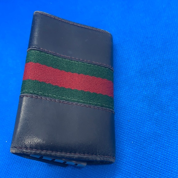 Gucci vintage black key holder wallet Sheri web - Picture 3 of 5